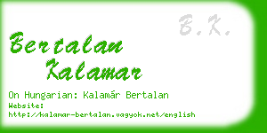 bertalan kalamar business card